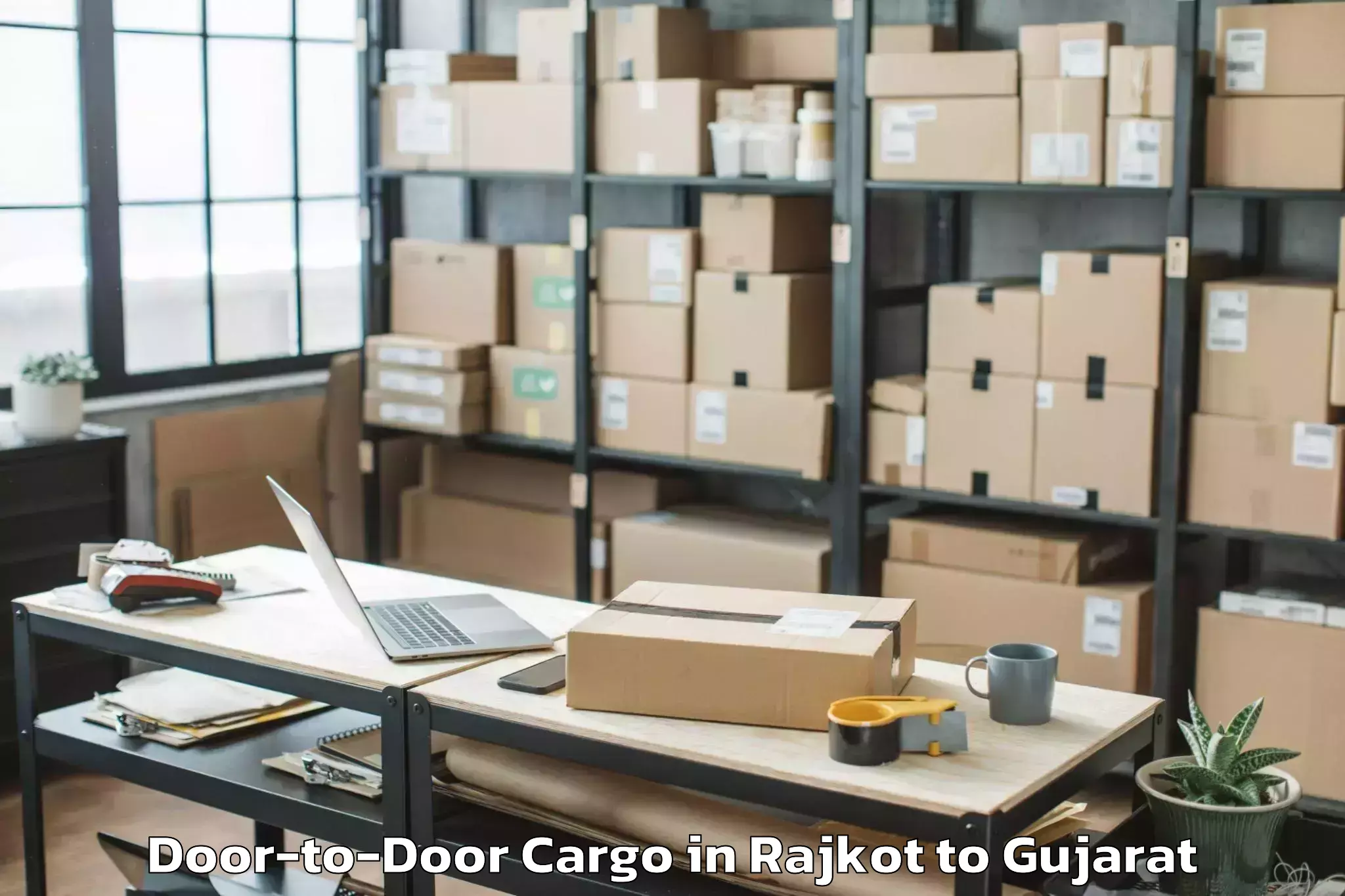 Trusted Rajkot to Abrama Door To Door Cargo